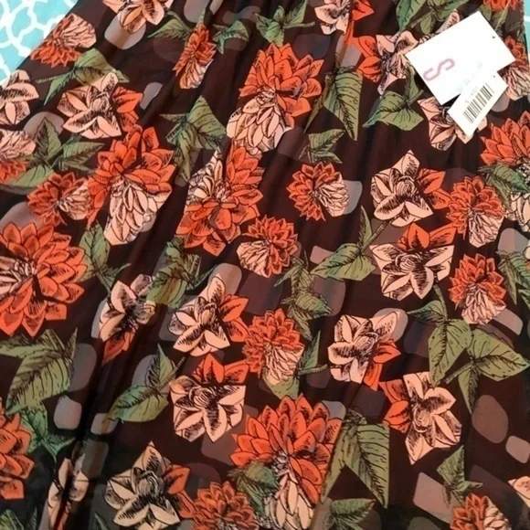 LULAROE Black Floral Lola Small - Picture 7 of 9